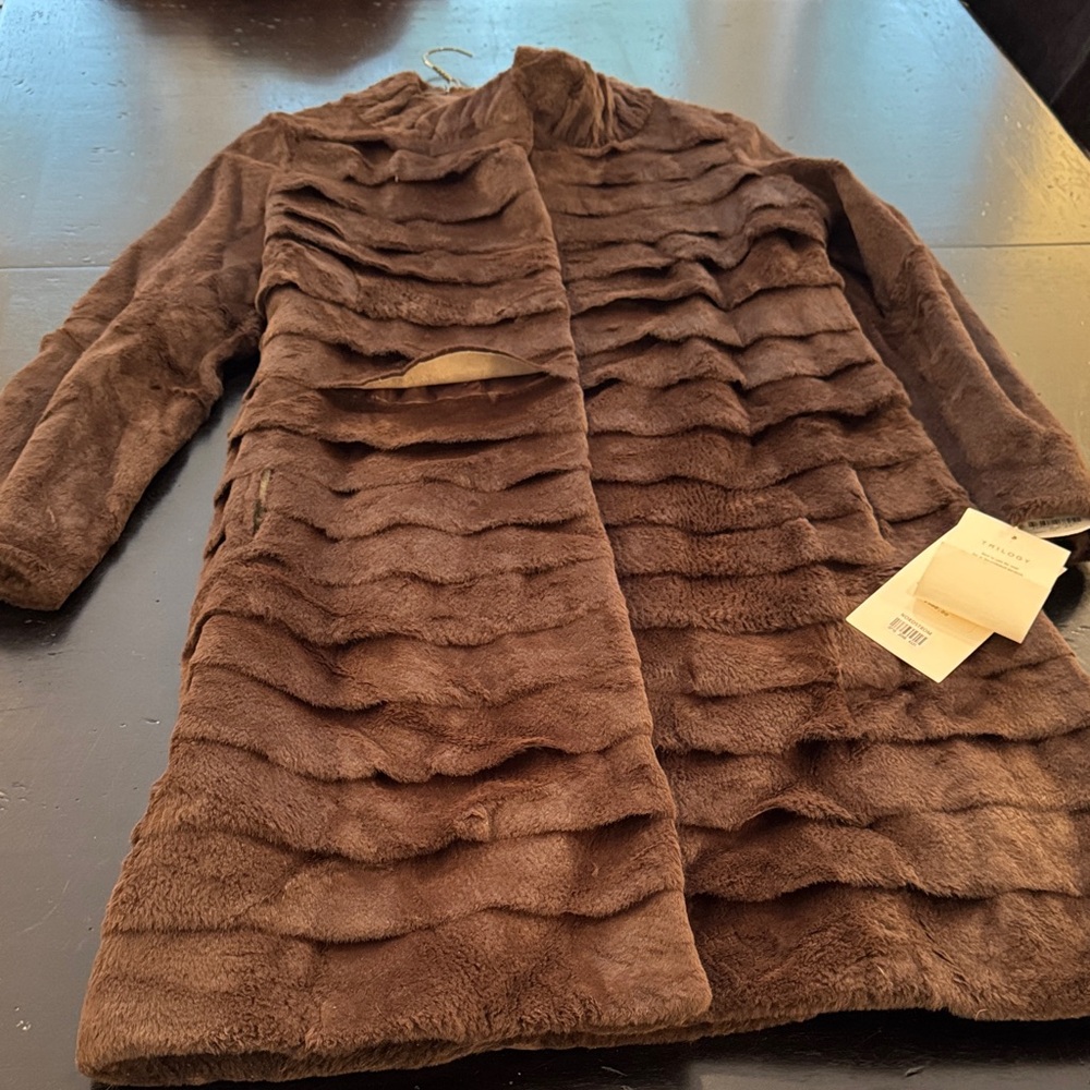 Brown Rabbit Fur Coat